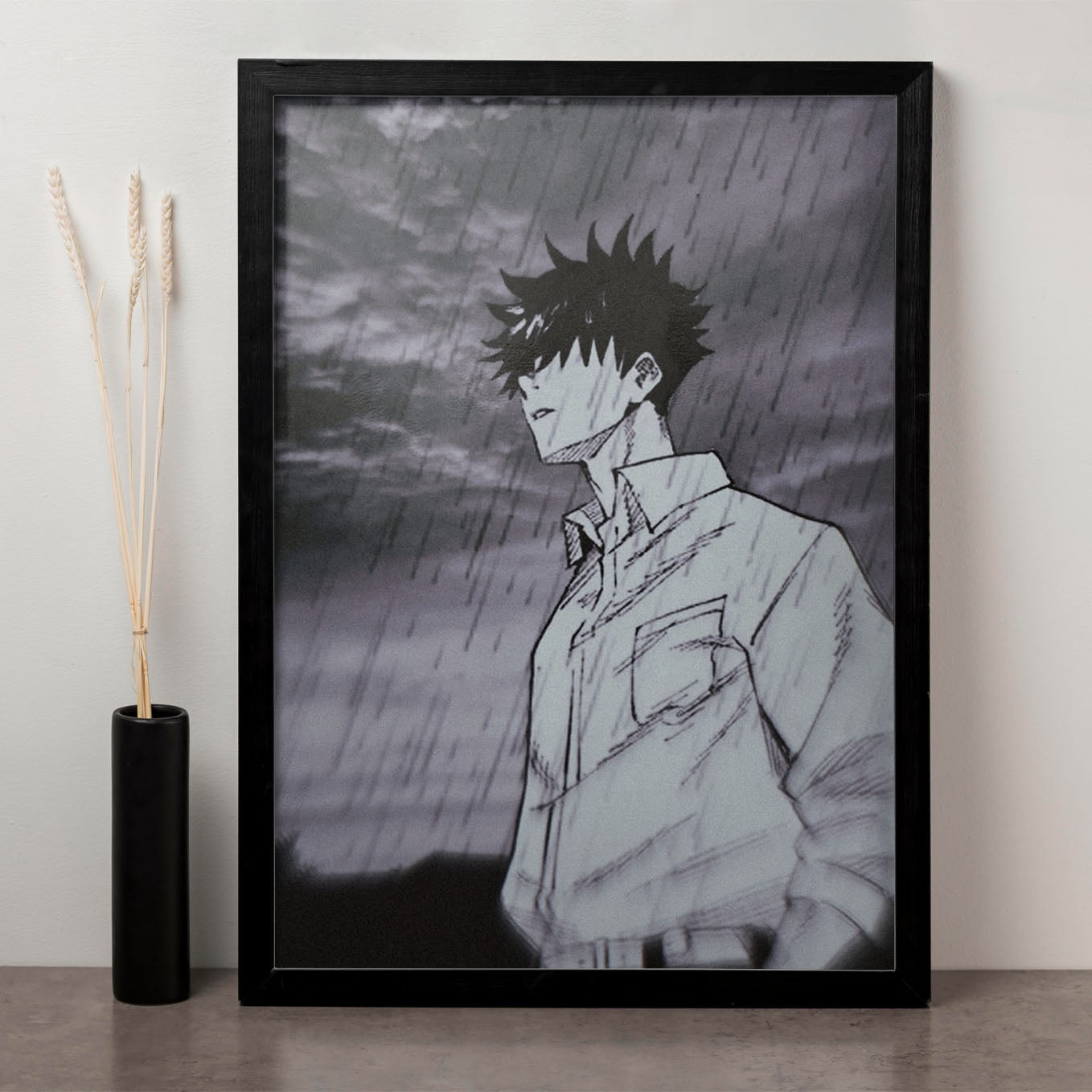 Jujutsu Kaisen Megumi Poster Framed 13x19-Inch - SoulAbiti