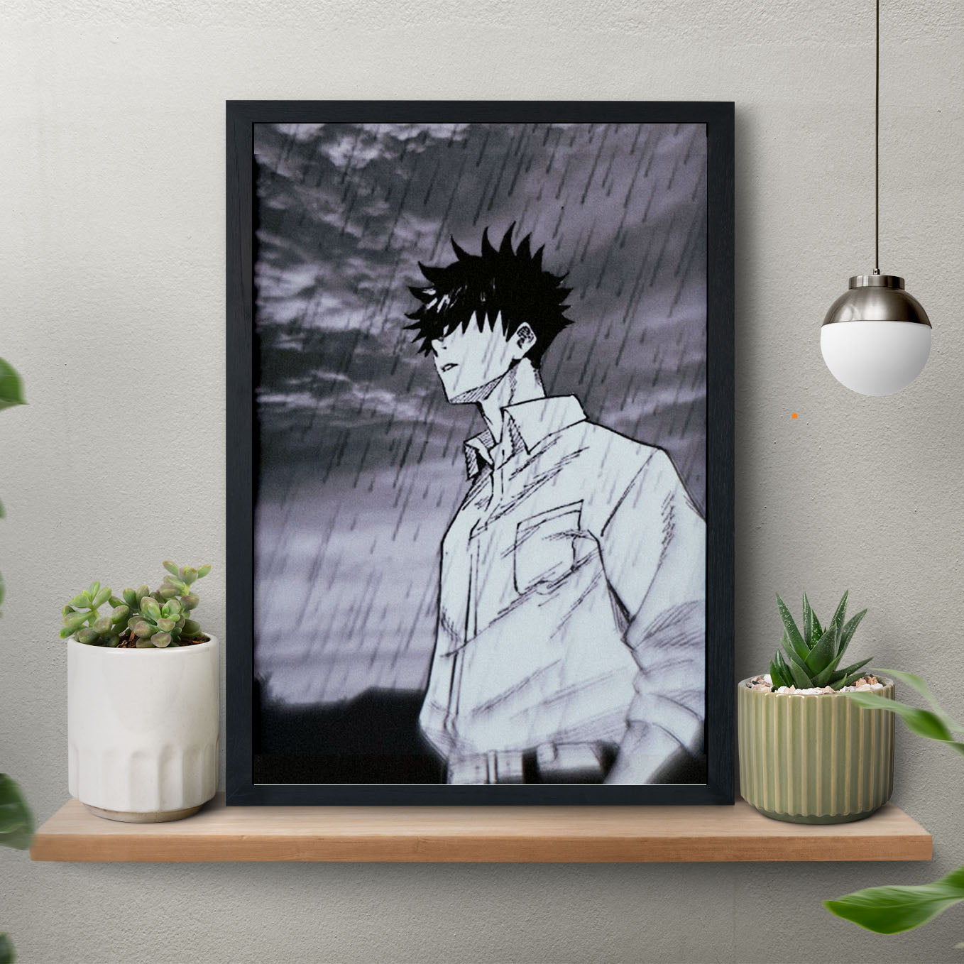 Jujutsu Kaisen Megumi Poster Framed 13x19-Inch - SoulAbiti