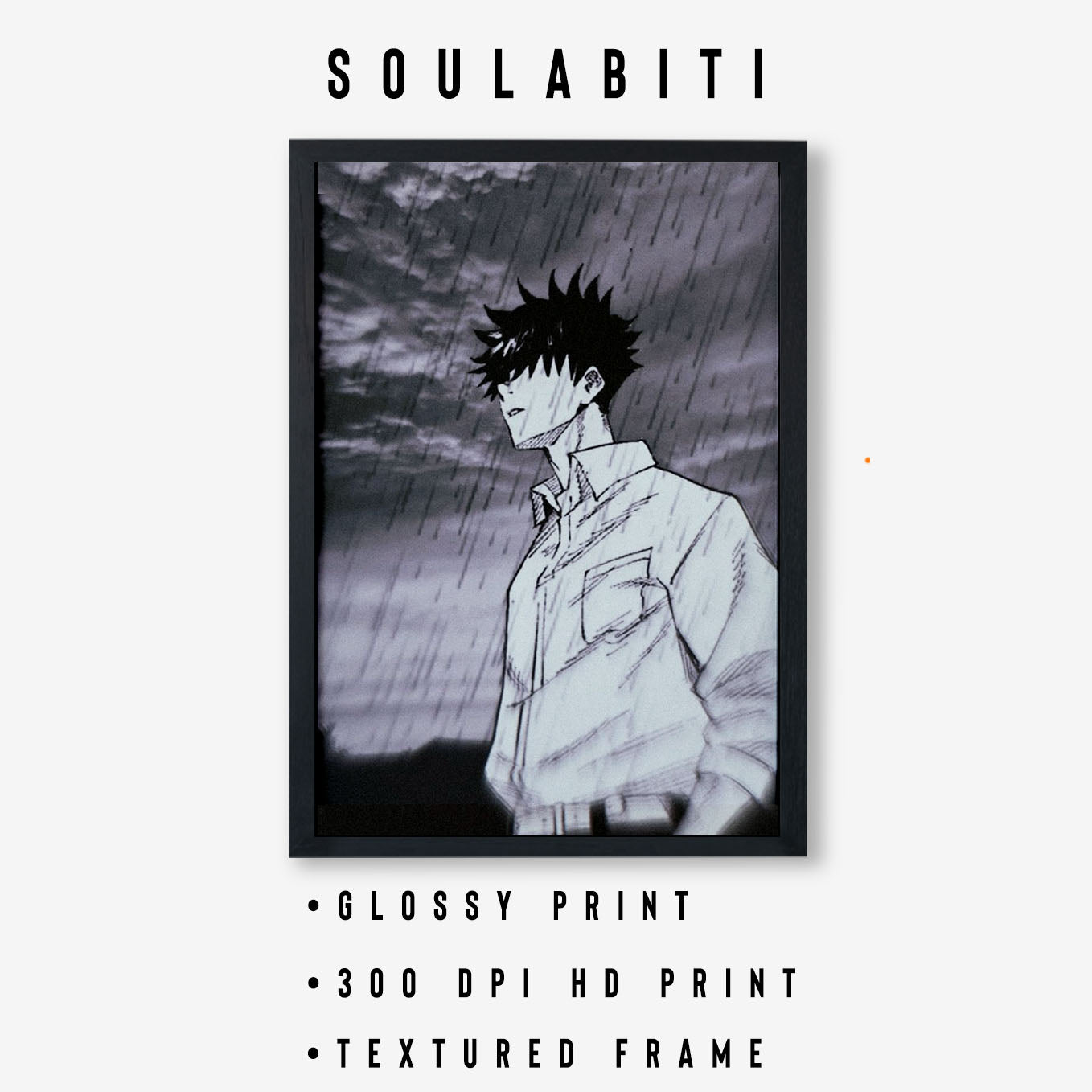 Jujutsu Kaisen Megumi Poster Framed 13x19-Inch - SoulAbiti