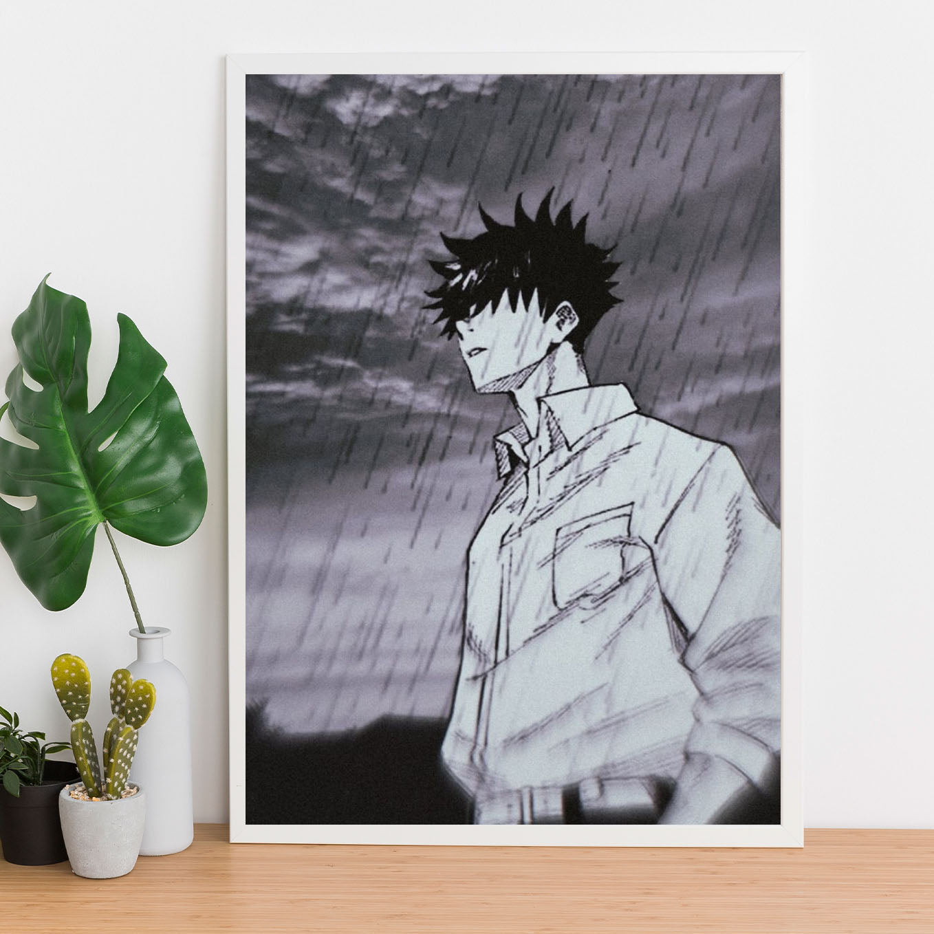 Jujutsu Kaisen Megumi Poster Framed 13x19-Inch - SoulAbiti