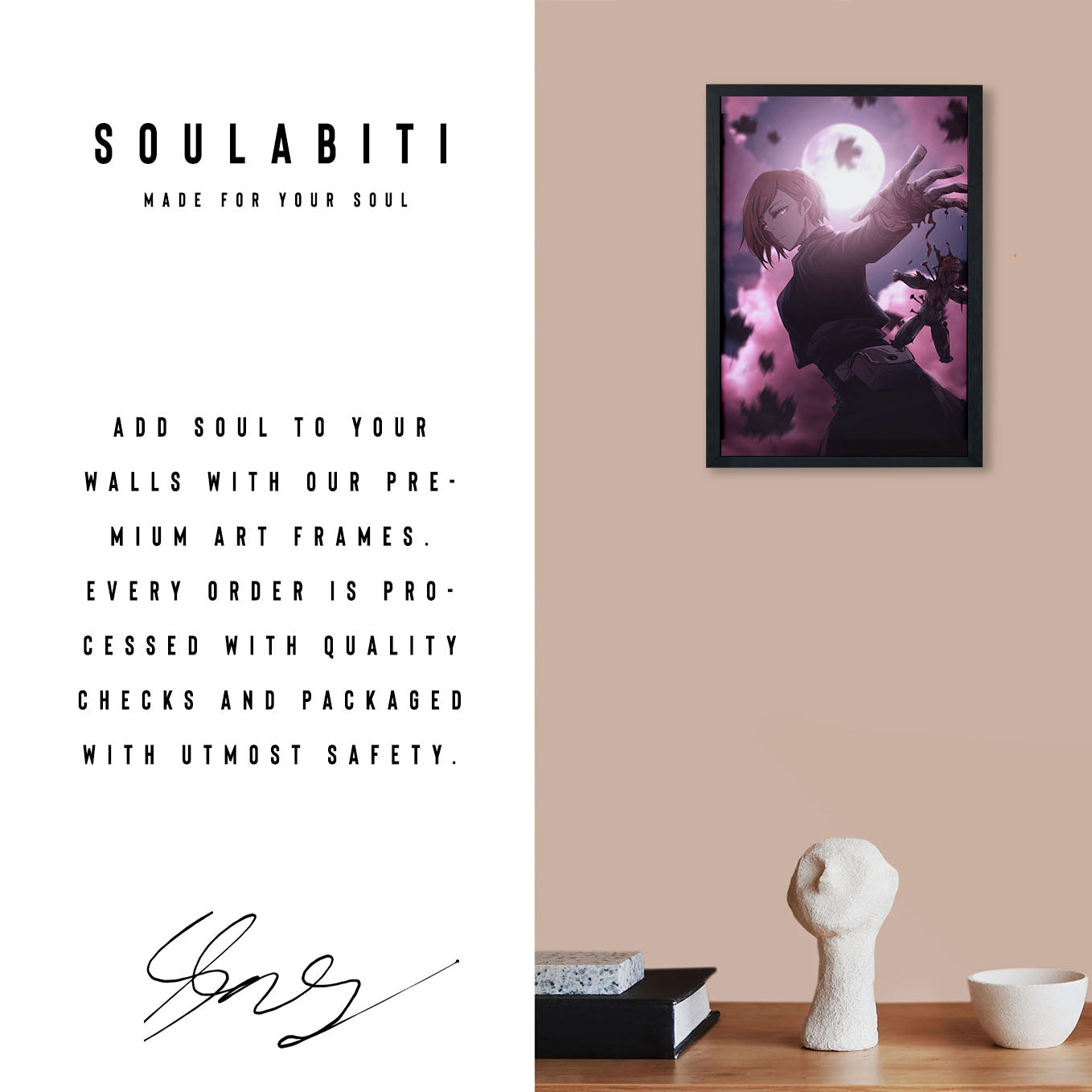 Jujutsu Kaisen Nobara Poster Art Framed 13x19-Inch, Plexi-Glass - SoulAbiti