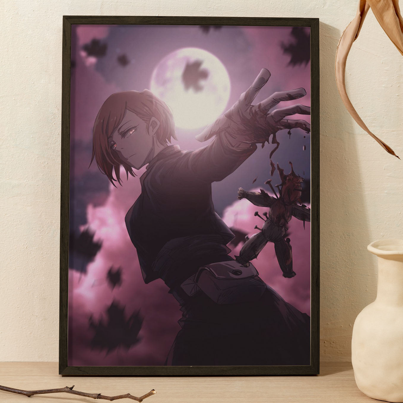 Jujutsu Kaisen Nobara Poster Art Framed 13x19-Inch, Plexi-Glass - SoulAbiti