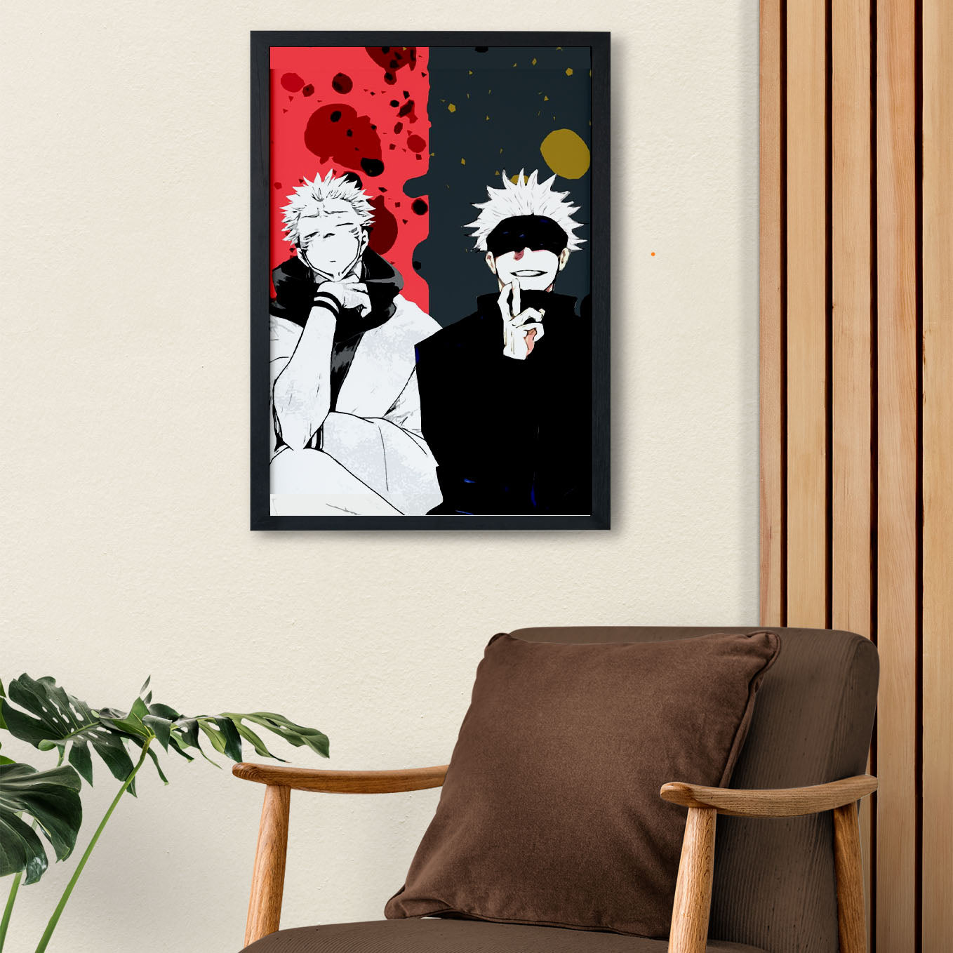 Jujutsu Kaisen Ryomen Sukuna and Gojo Poster Art Framed 13x19-Inch - SoulAbiti