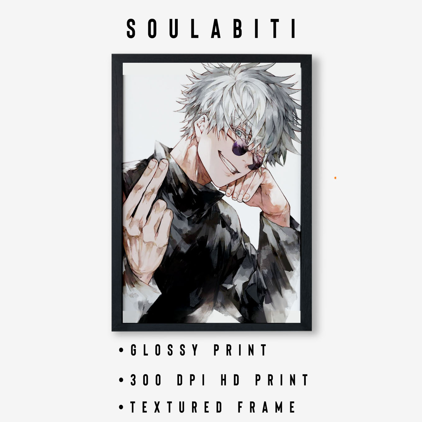 Jujutsu Kaisen Strongest Jujutsu Sorcerer Poster Framed 13x19-Inch - SoulAbiti