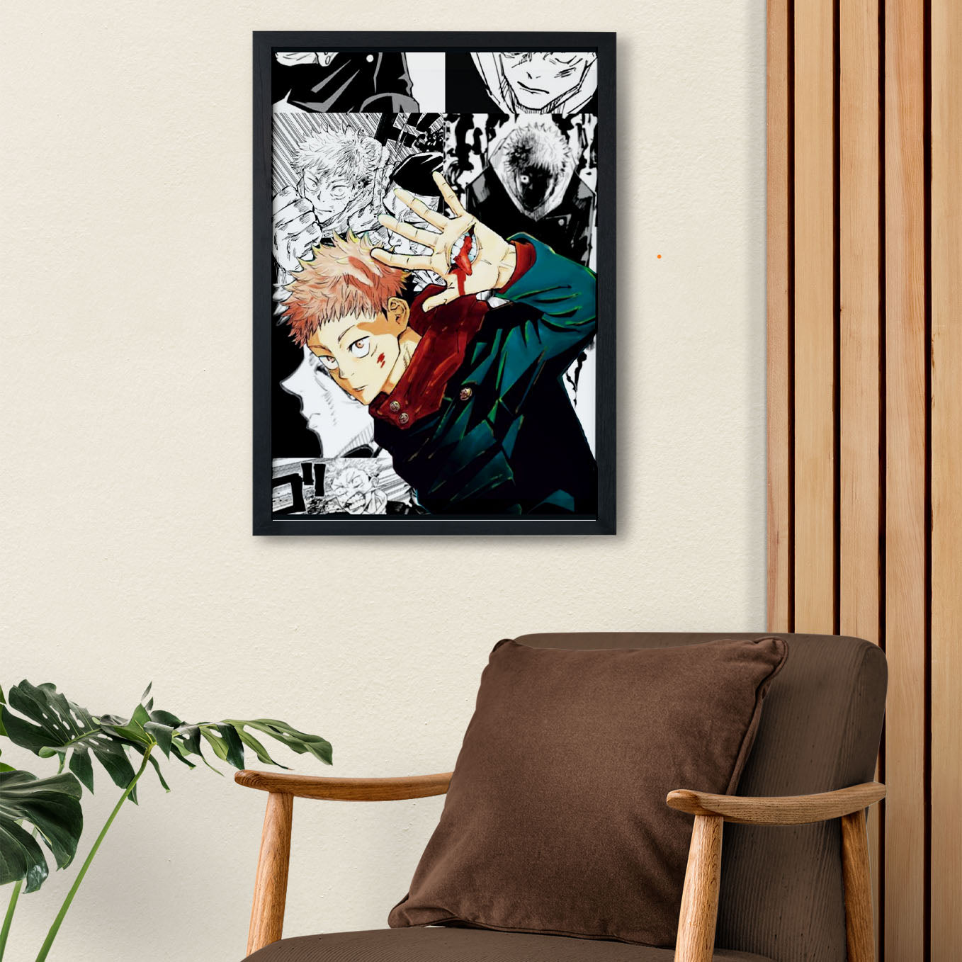 Jujutsu Kaisen Sukuna's Vessel Itadori Poster Art Framed 13x19-Inch - SoulAbiti
