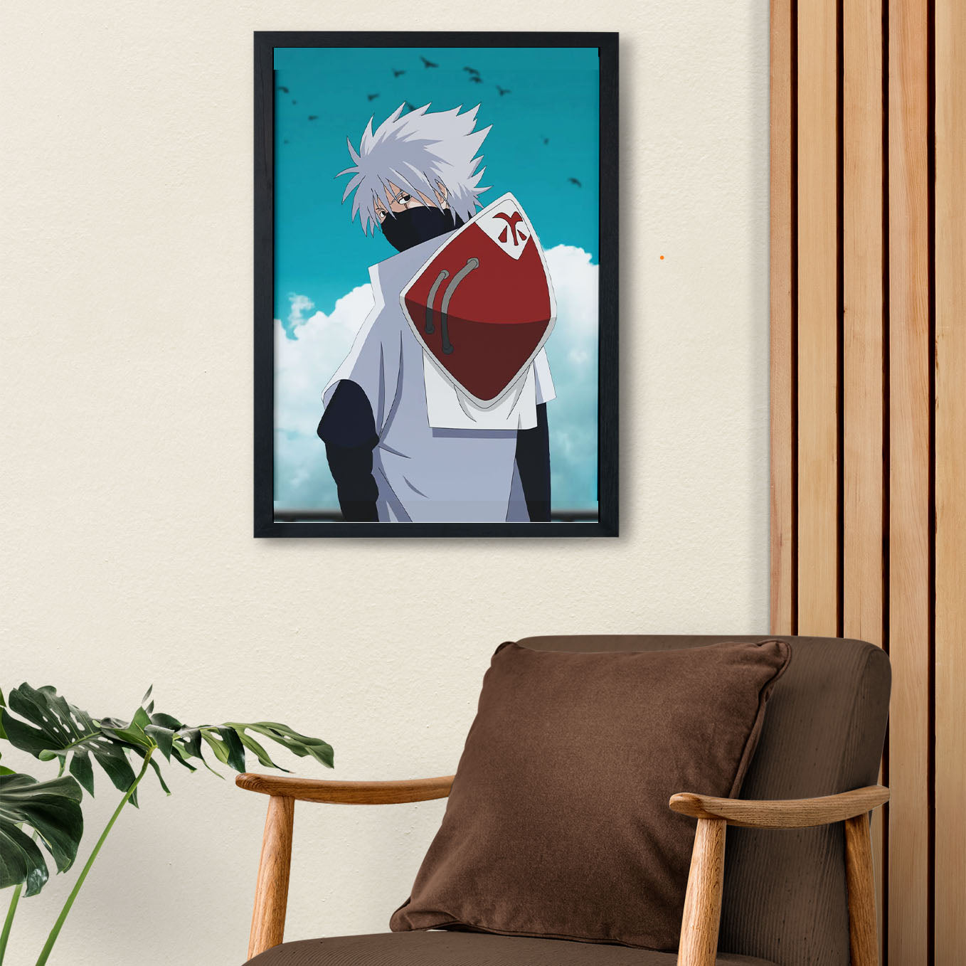 Naruto 6 Hokage Kakashi Hatake Poster art framed 13x19-Inch - SoulAbiti