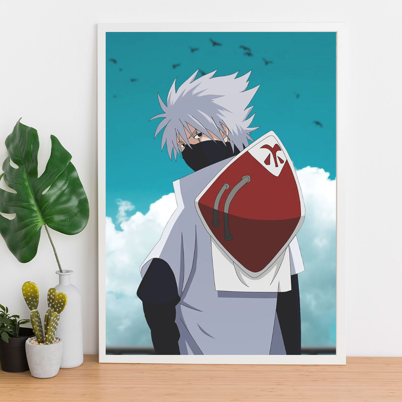 Naruto 6 Hokage Kakashi Hatake Poster art framed 13x19-Inch - SoulAbiti