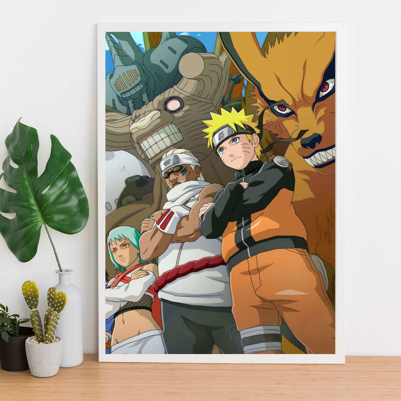 Naruto 8 & 9 Tails Jinchuriki Poster art framed 13x19-Inch - SoulAbiti
