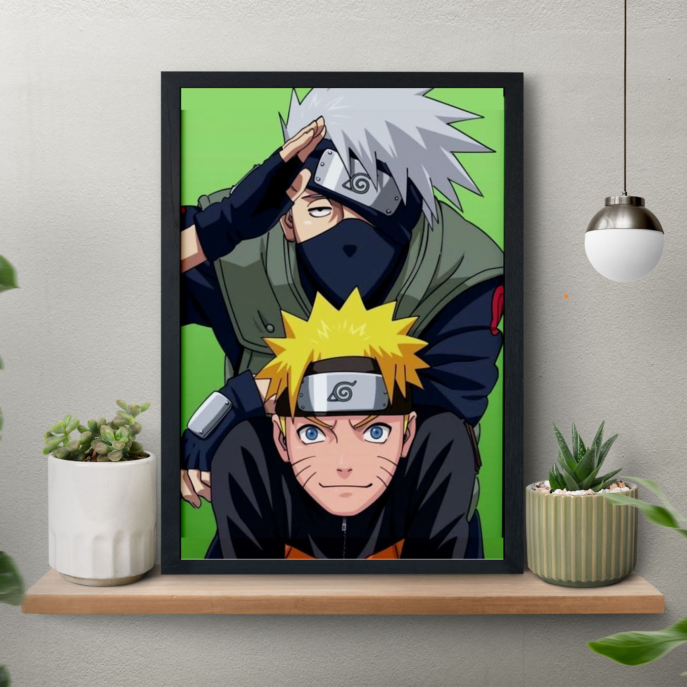 Naruto And Kakashi Poster art framed 13x19-Inch - SoulAbiti