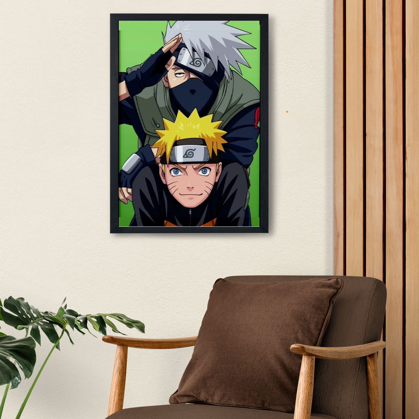 Naruto And Kakashi Poster art framed 13x19-Inch - SoulAbiti