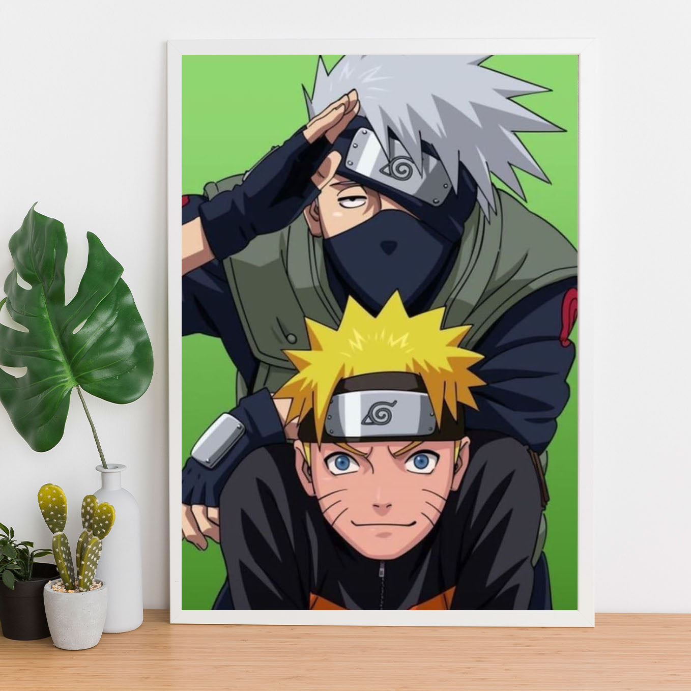 Naruto And Kakashi Poster art framed 13x19-Inch - SoulAbiti