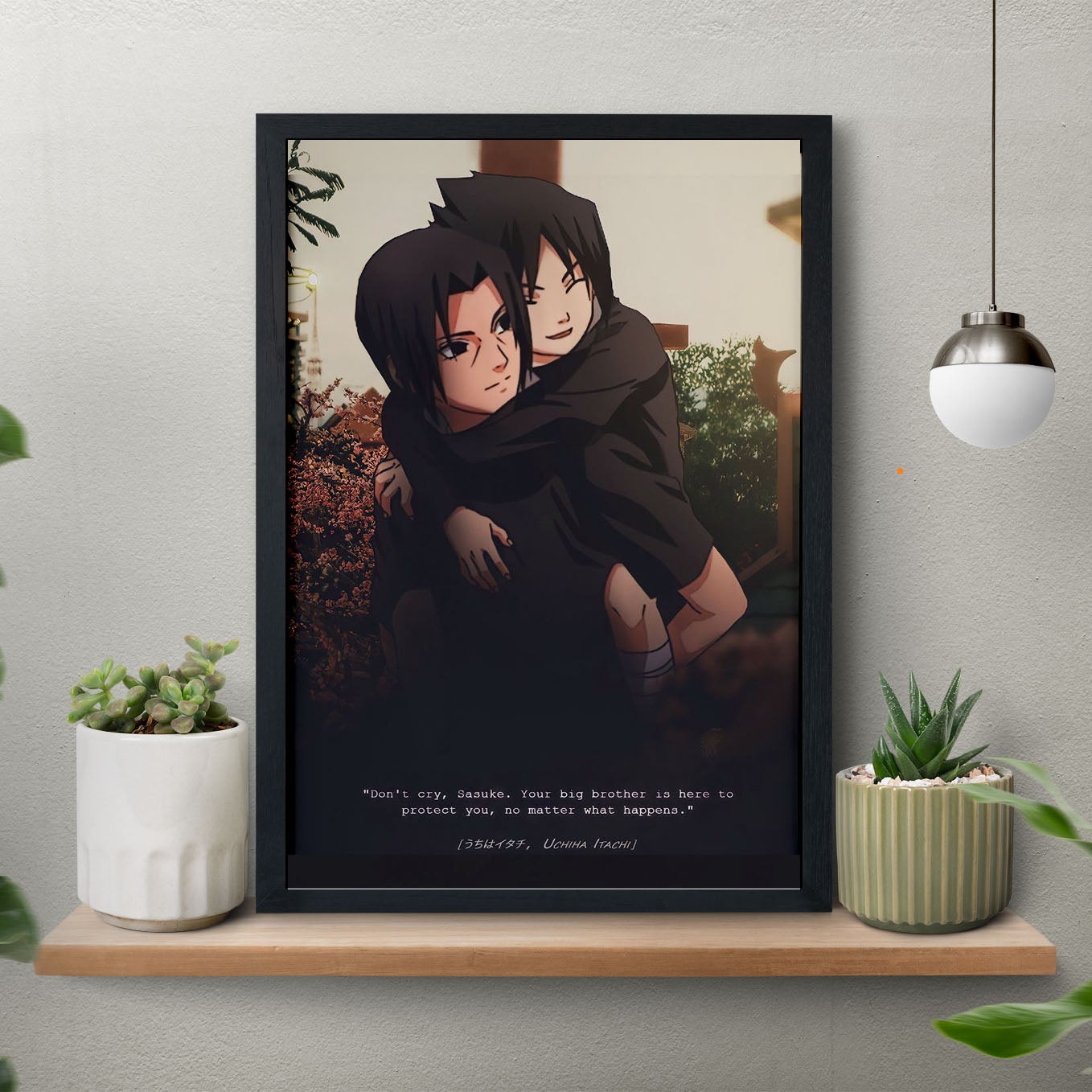 Naruto Big Brother Itachi Poster art framed 13x19-Inch - SoulAbiti