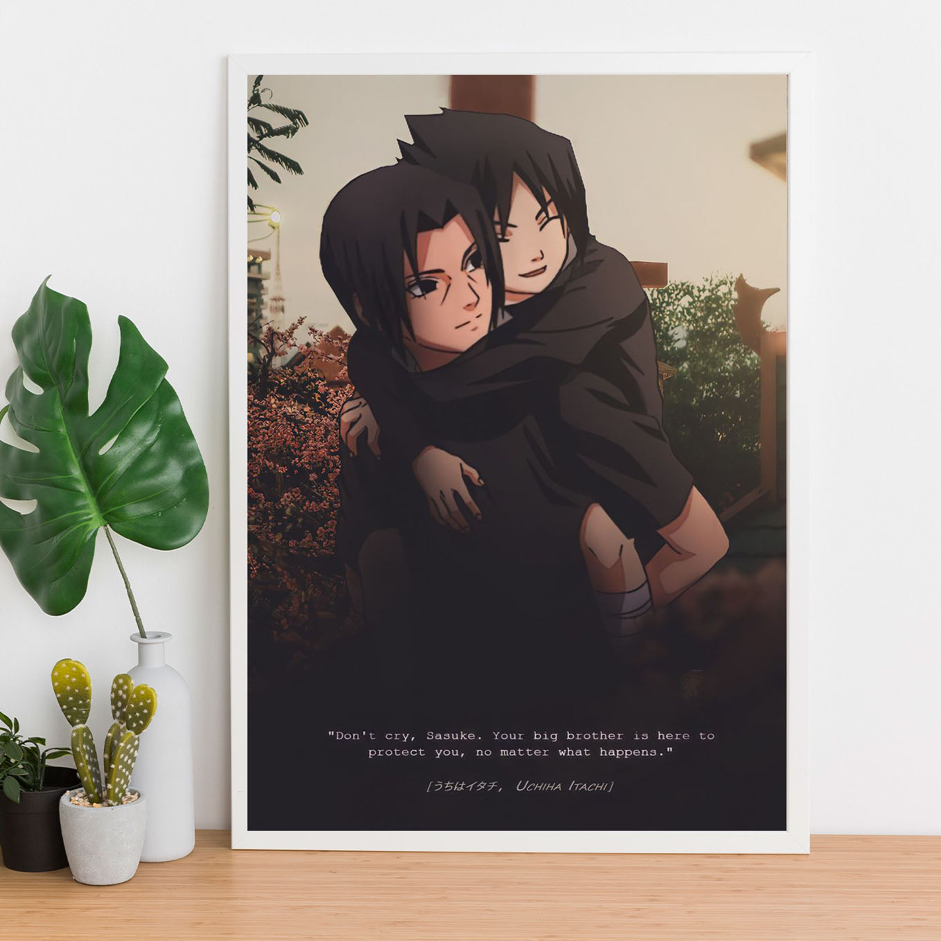 Naruto Big Brother Itachi Poster art framed 13x19-Inch - SoulAbiti