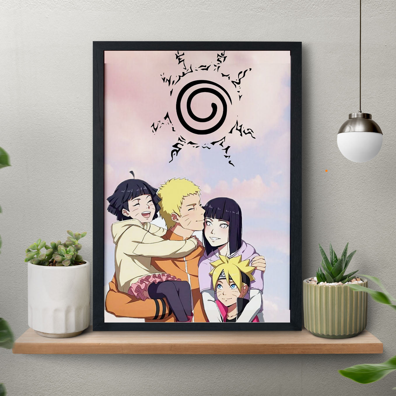 Naruto Family, Nine Tails Seal Poster art framed 13x19-Inch - SoulAbiti