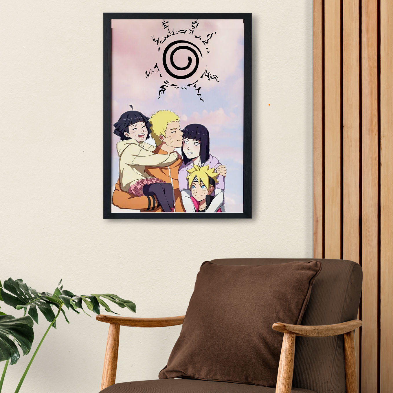 Naruto Family, Nine Tails Seal Poster art framed 13x19-Inch - SoulAbiti