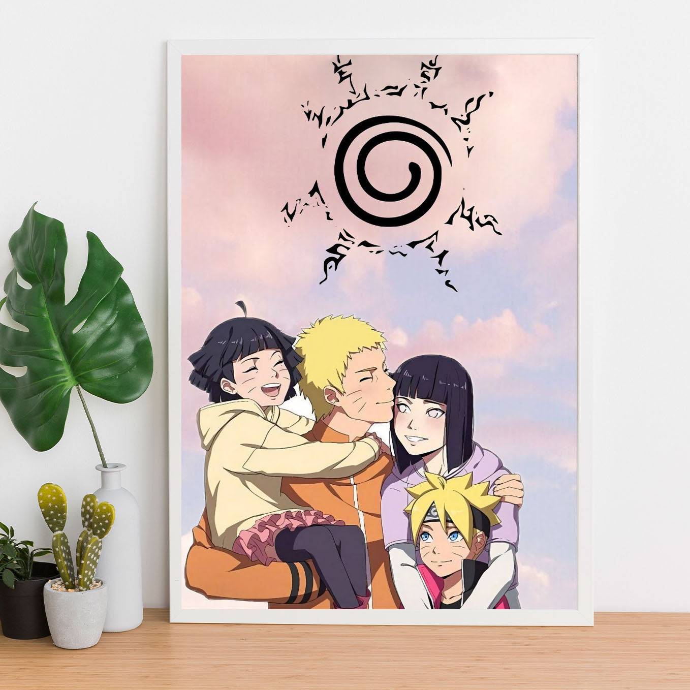 Naruto Family, Nine Tails Seal Poster art framed 13x19-Inch - SoulAbiti