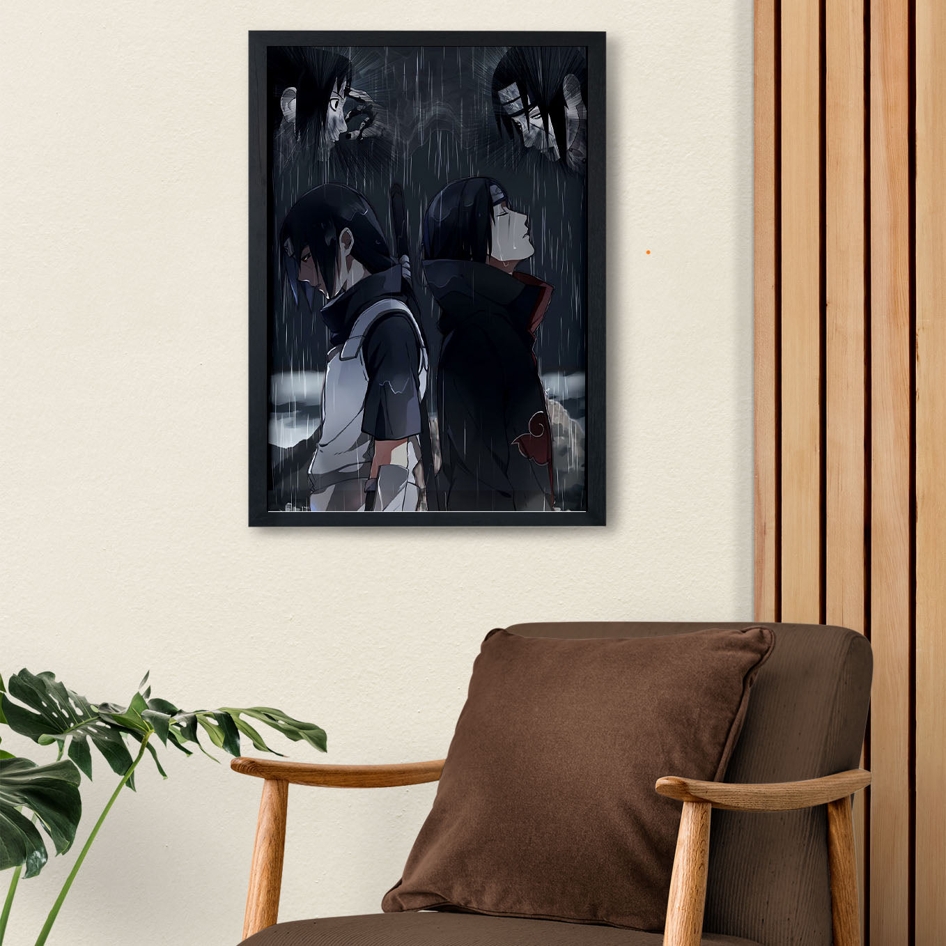 Naruto Itachi Icon Scene Poster art framed 13x19-Inch - SoulAbiti