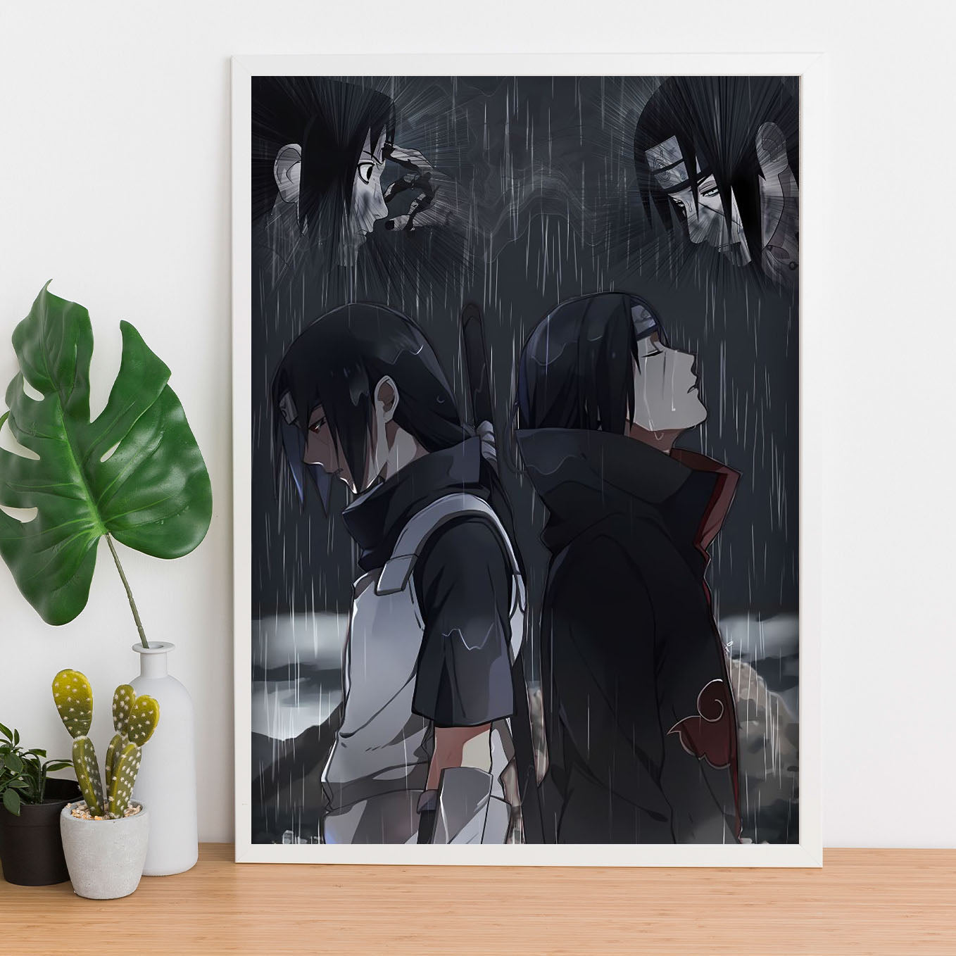 Naruto Itachi Icon Scene Poster art framed 13x19-Inch - SoulAbiti