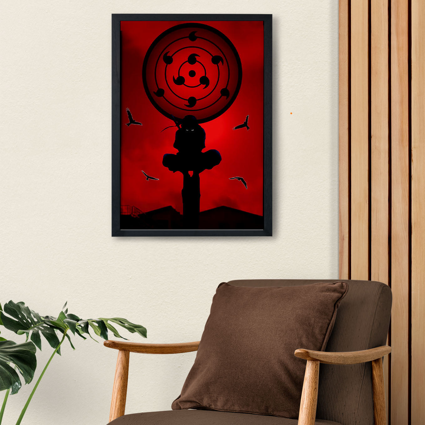 Naruto Itachi Triple Tomoe Sharingan Poster art framed 13x19-Inch - SoulAbiti