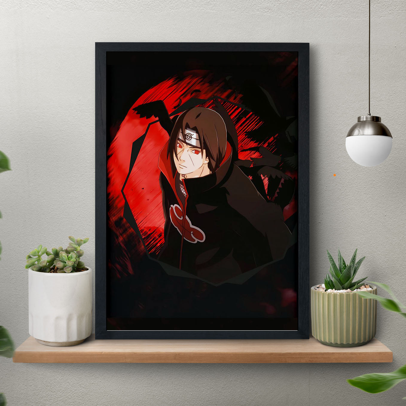 Naruto Itachi Uchiha Poster art framed 13x19-Inch - SoulAbiti