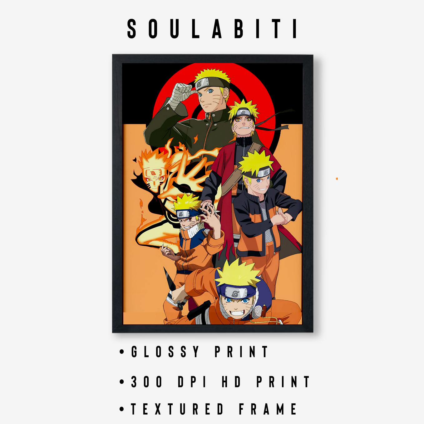 Naruto Journey Poster art framed 13x19-Inch - SoulAbiti