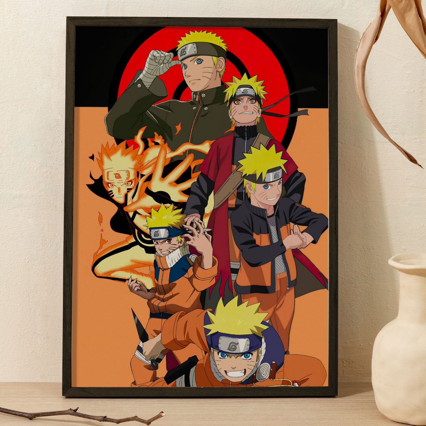 Naruto Journey Poster art framed 13x19-Inch - SoulAbiti