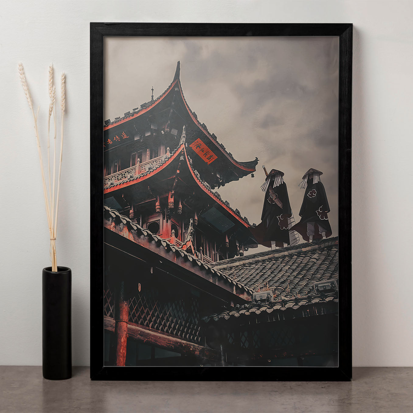 Naruto Kisame, Itachi Poster art framed 13x19-Inch - SoulAbiti