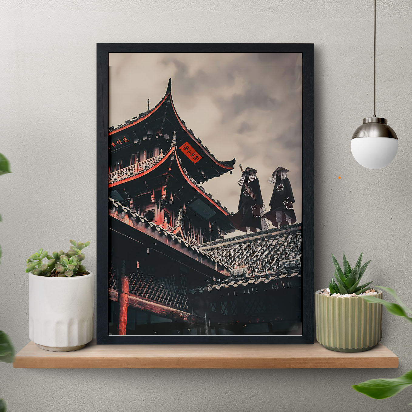 Naruto Kisame, Itachi Poster art framed 13x19-Inch - SoulAbiti