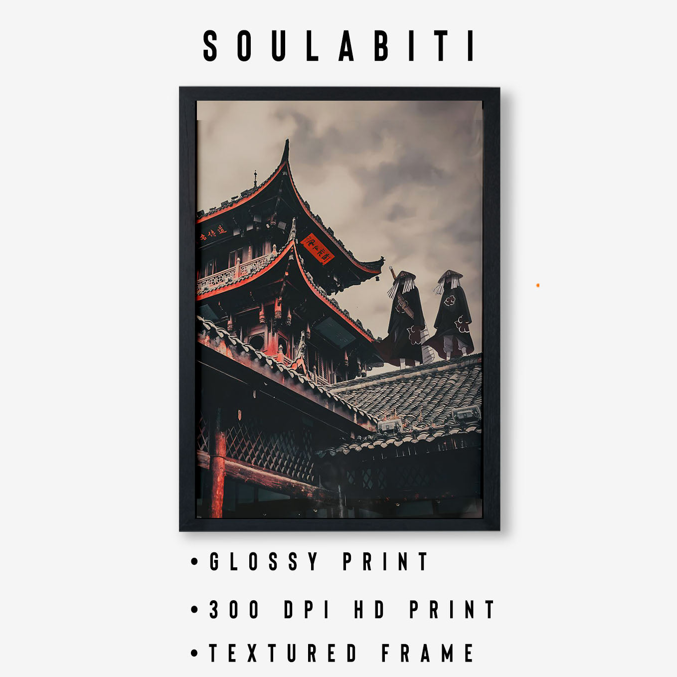 Naruto Kisame, Itachi Poster art framed 13x19-Inch - SoulAbiti