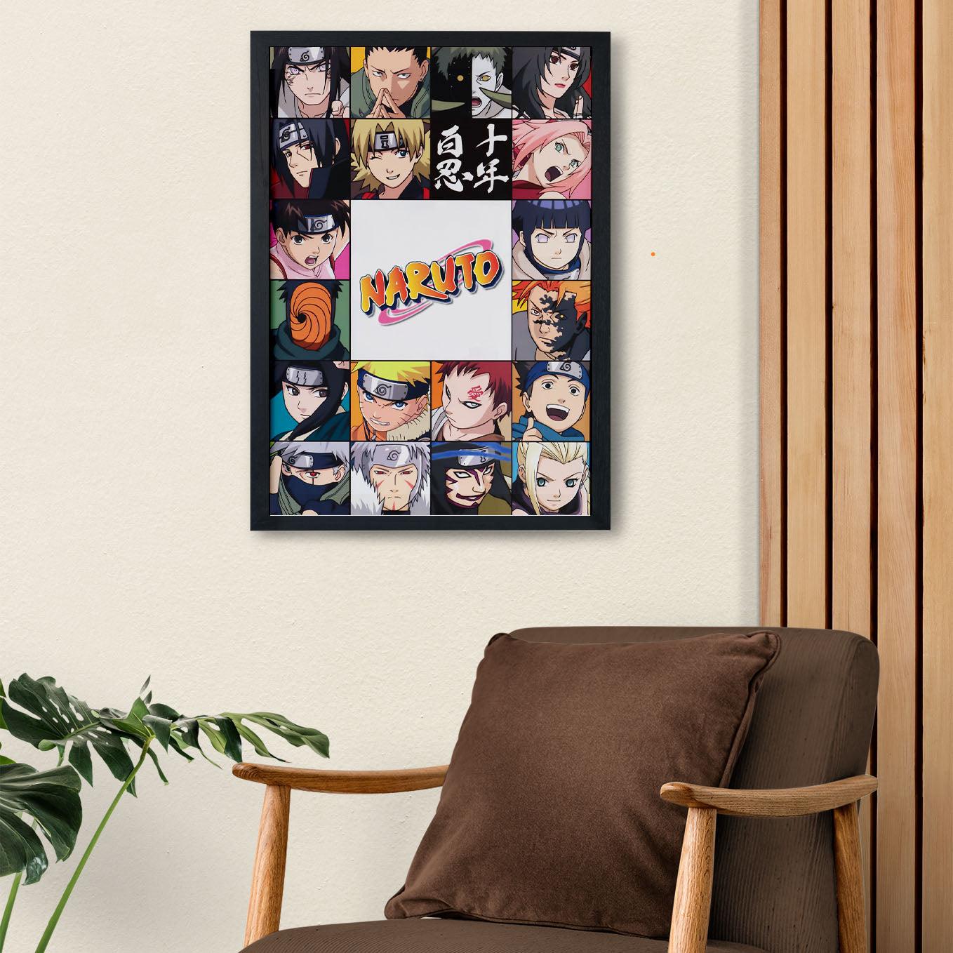 Naruto Naruto Collage Poster art framed 13x19-Inch - SoulAbiti