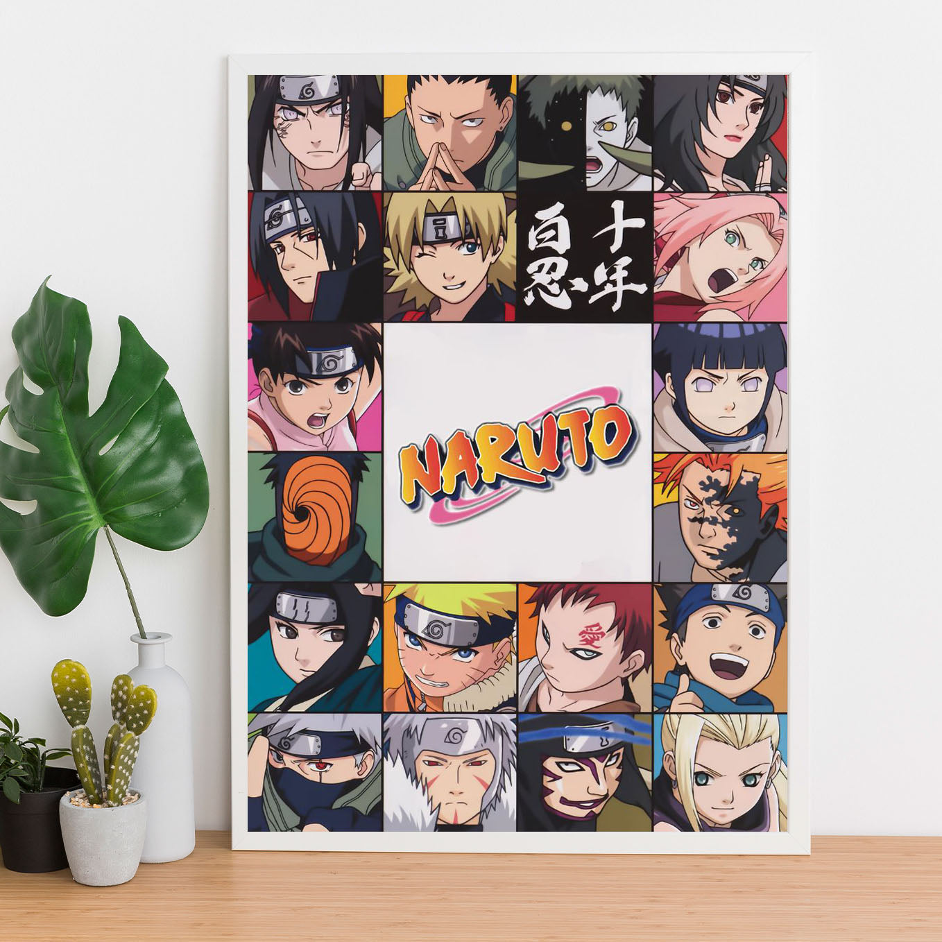 Naruto Naruto Collage Poster art framed 13x19-Inch - SoulAbiti
