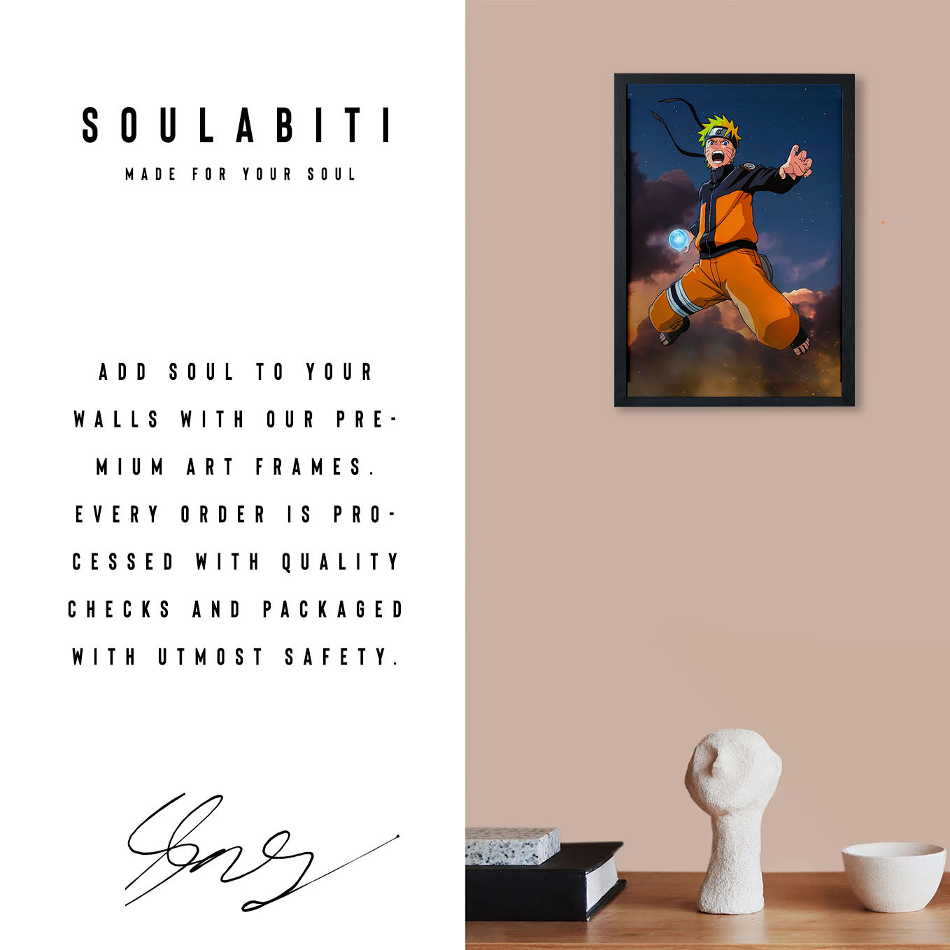 Naruto Rasengan Poster framed 13x19-Inch - SoulAbiti