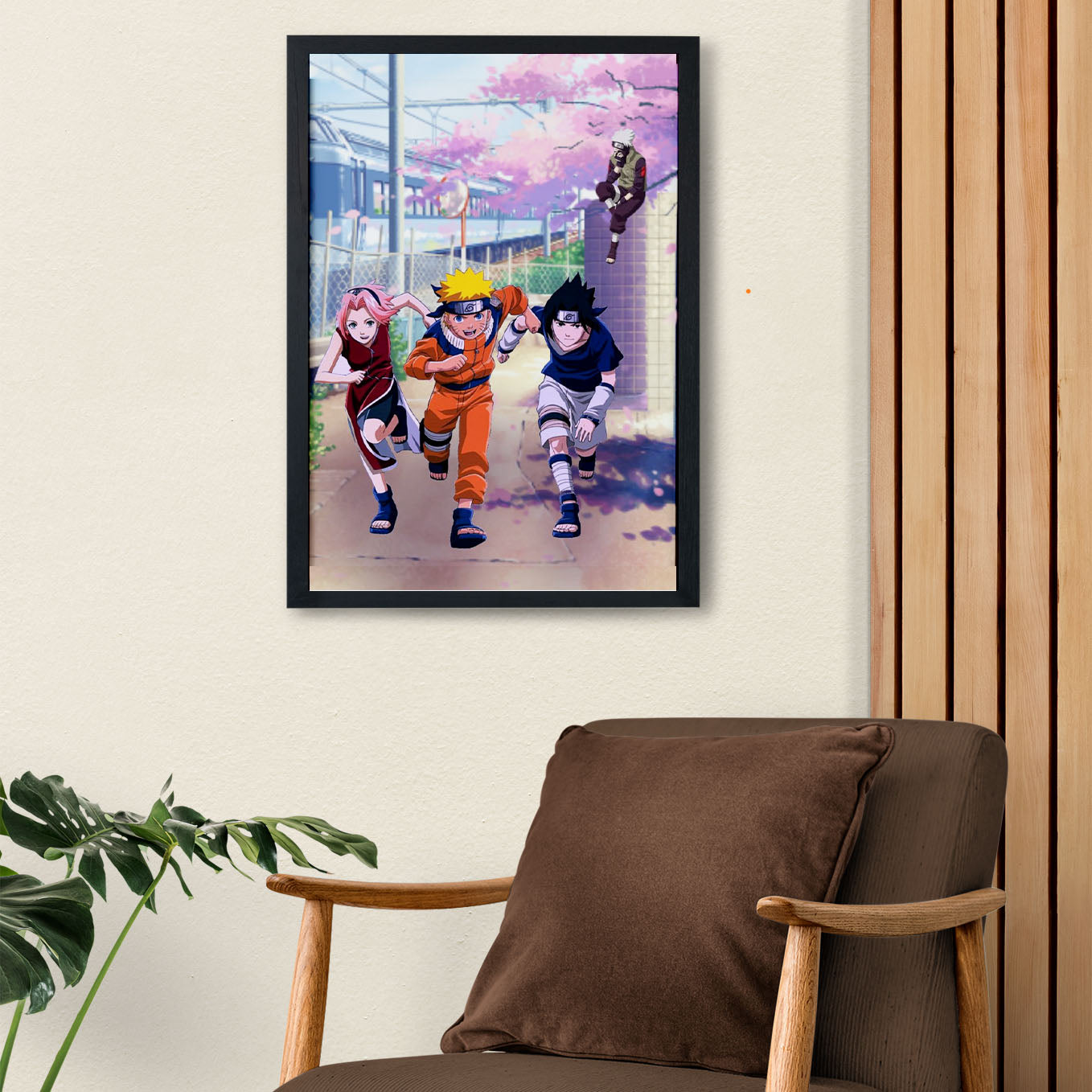 Naruto, Sasuke, Sakura Poster art framed 13x19-Inch - SoulAbiti