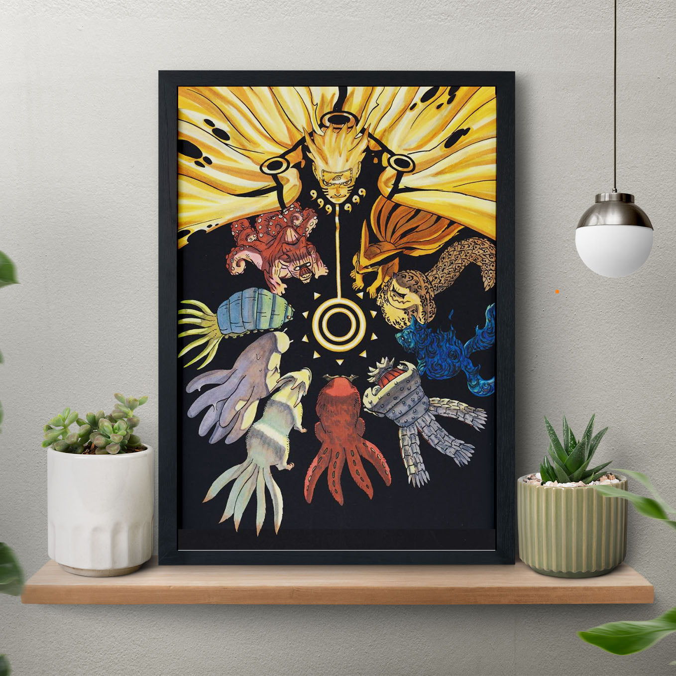 Naruto Tailed Beasts Poster framed 13x19-Inch - SoulAbiti