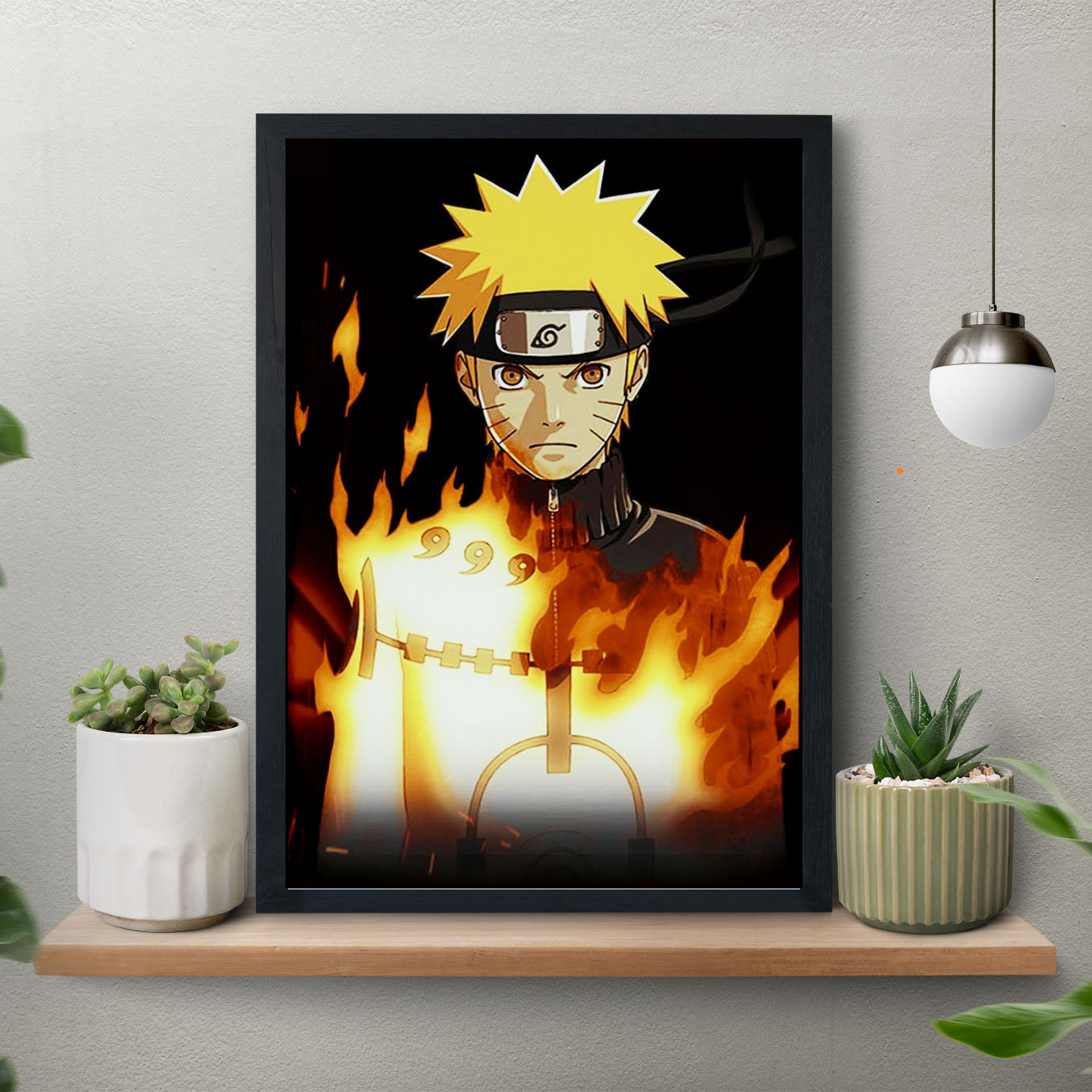 Naruto Tailed Chakra Poster art framed 13x19-Inch - SoulAbiti