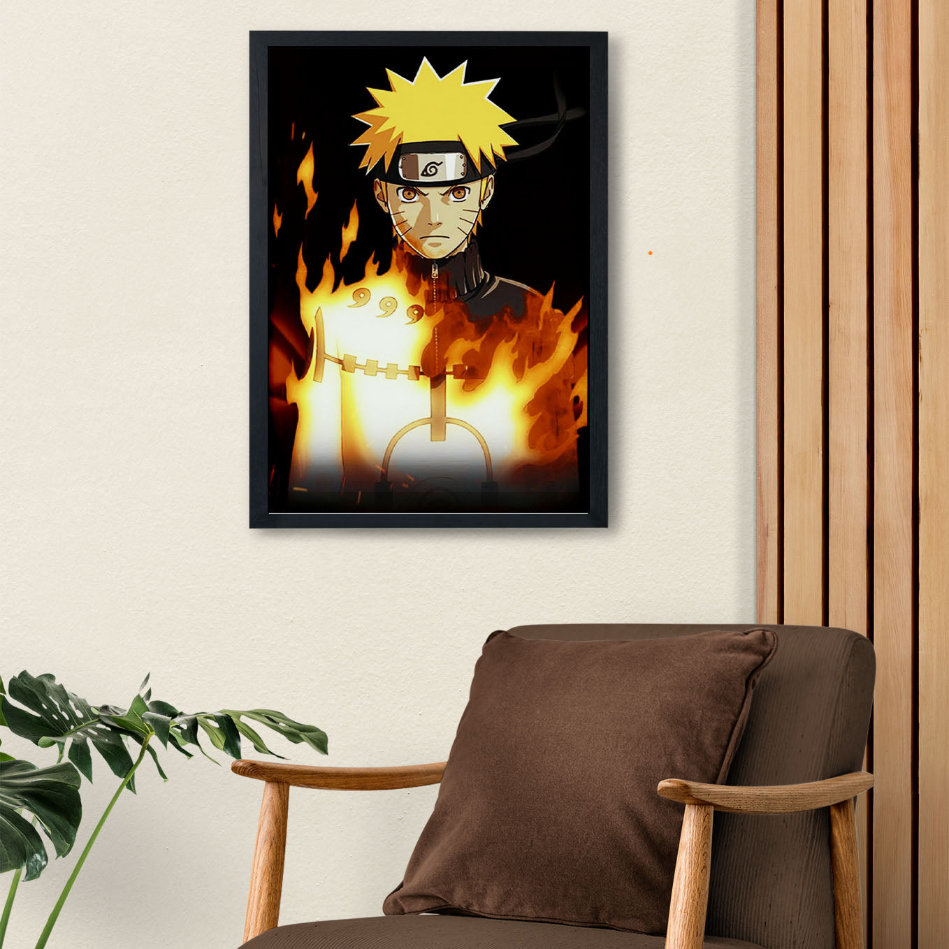 Naruto Tailed Chakra Poster art framed 13x19-Inch - SoulAbiti