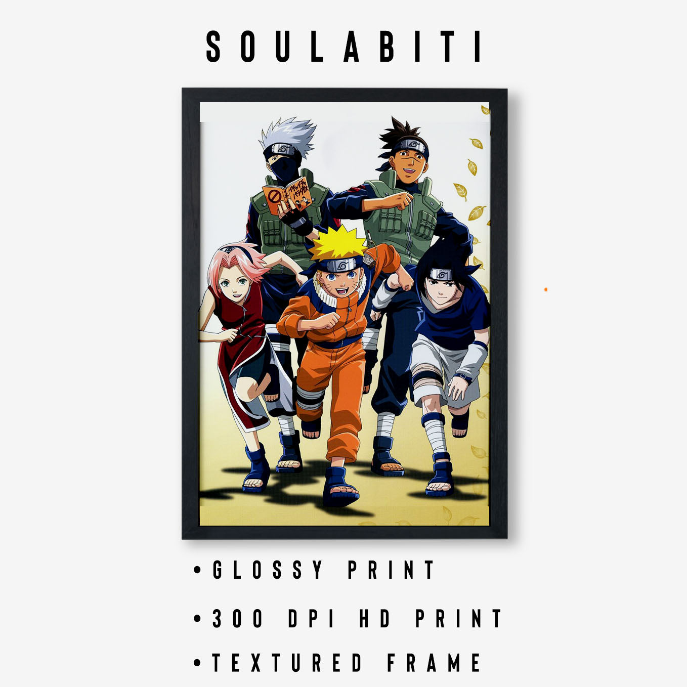 Naruto Team 7 Mentors Poster framed 13x19-Inch - SoulAbiti