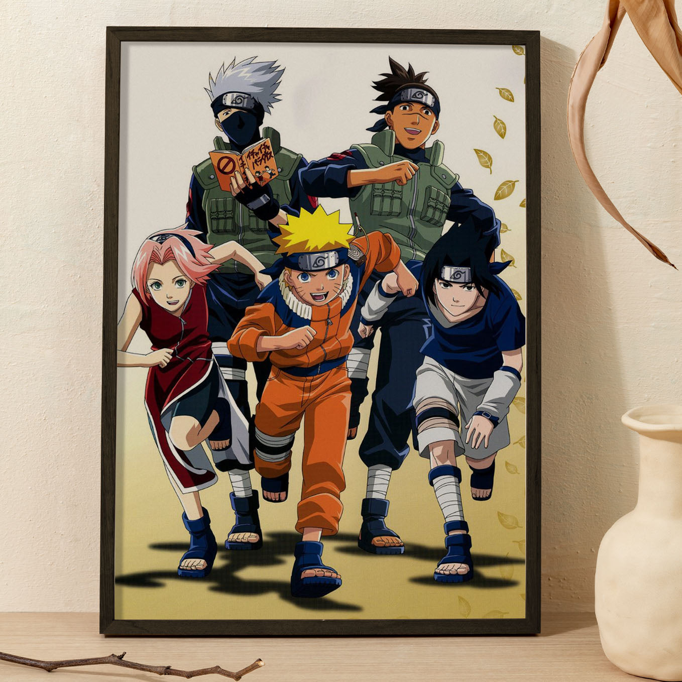 Naruto Team 7 Mentors Poster framed 13x19-Inch - SoulAbiti