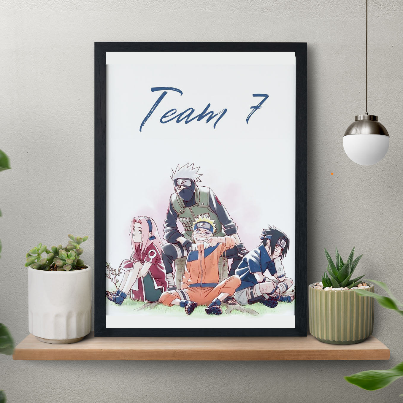 Naruto Team 7 Poster art framed 13x19-Inch - SoulAbiti