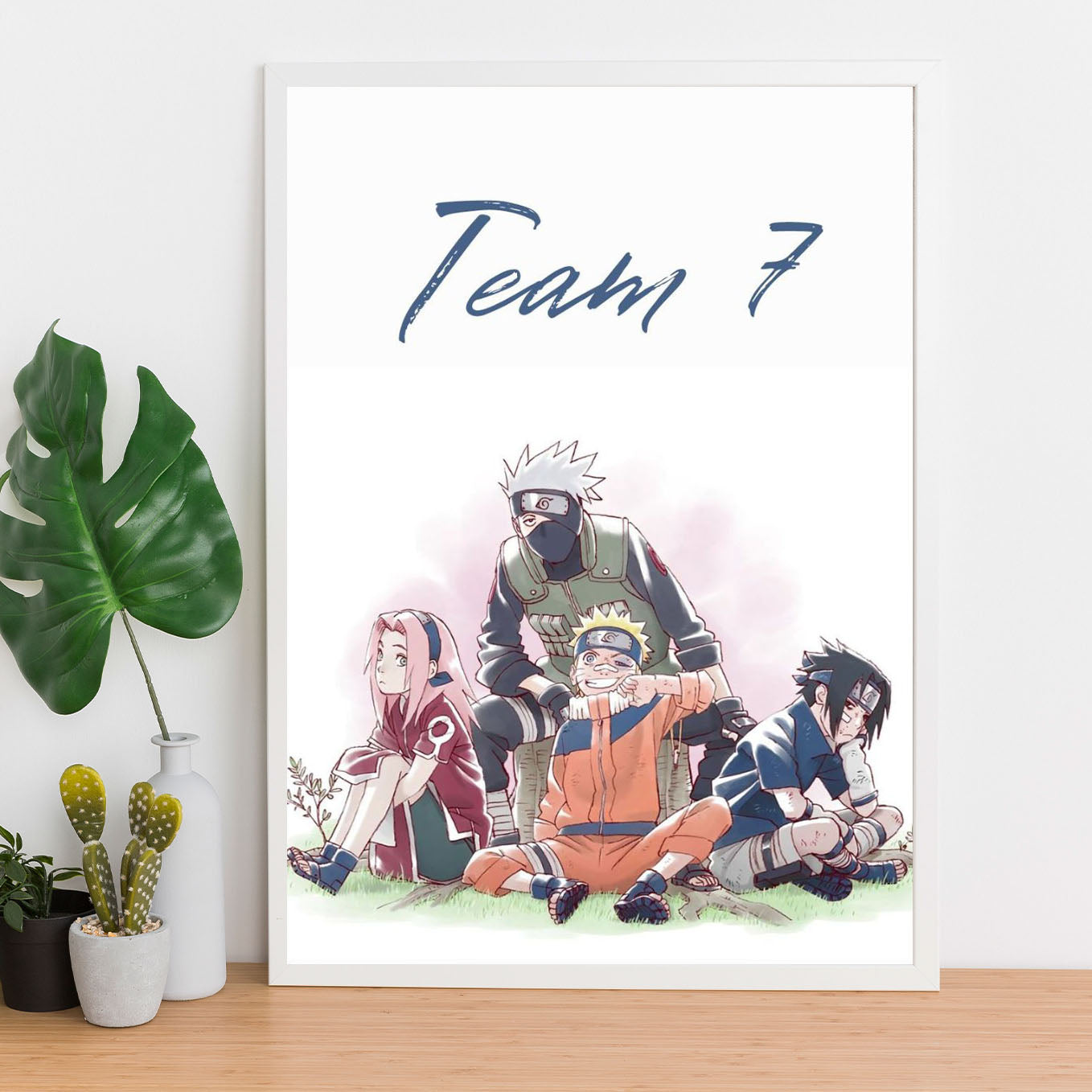 Naruto Team 7 Poster art framed 13x19-Inch - SoulAbiti