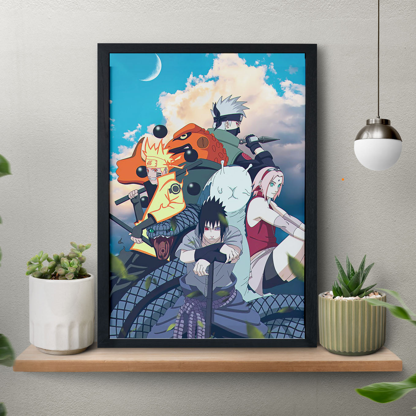 Naruto Team 7 Summoning Jutsu Poster framed 13x19-Inch - SoulAbiti