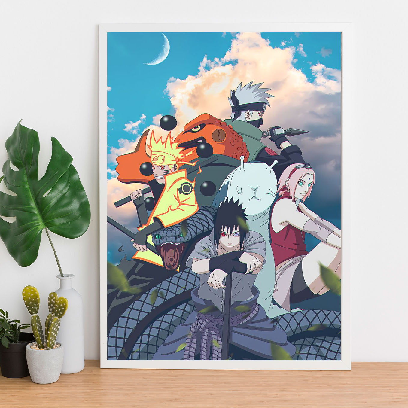 Naruto Team 7 Summoning Jutsu Poster framed 13x19-Inch - SoulAbiti