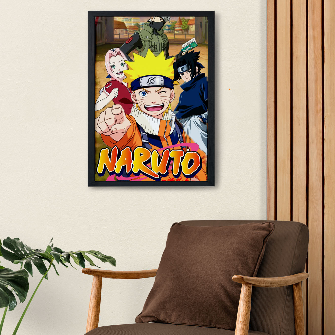 Naruto Team Kakashi Poster art framed 13x19-Inch - SoulAbiti