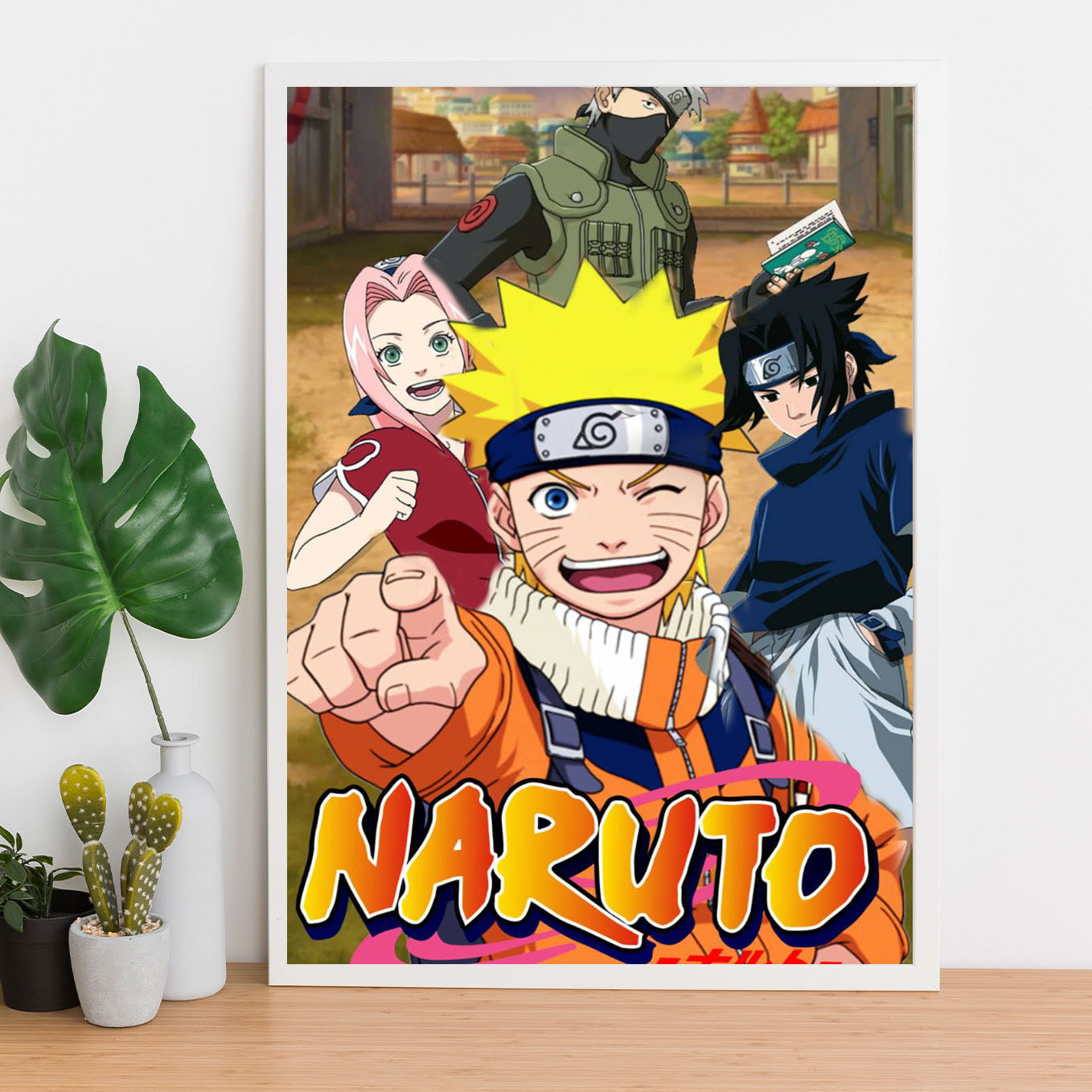 Naruto Team Kakashi Poster art framed 13x19-Inch - SoulAbiti