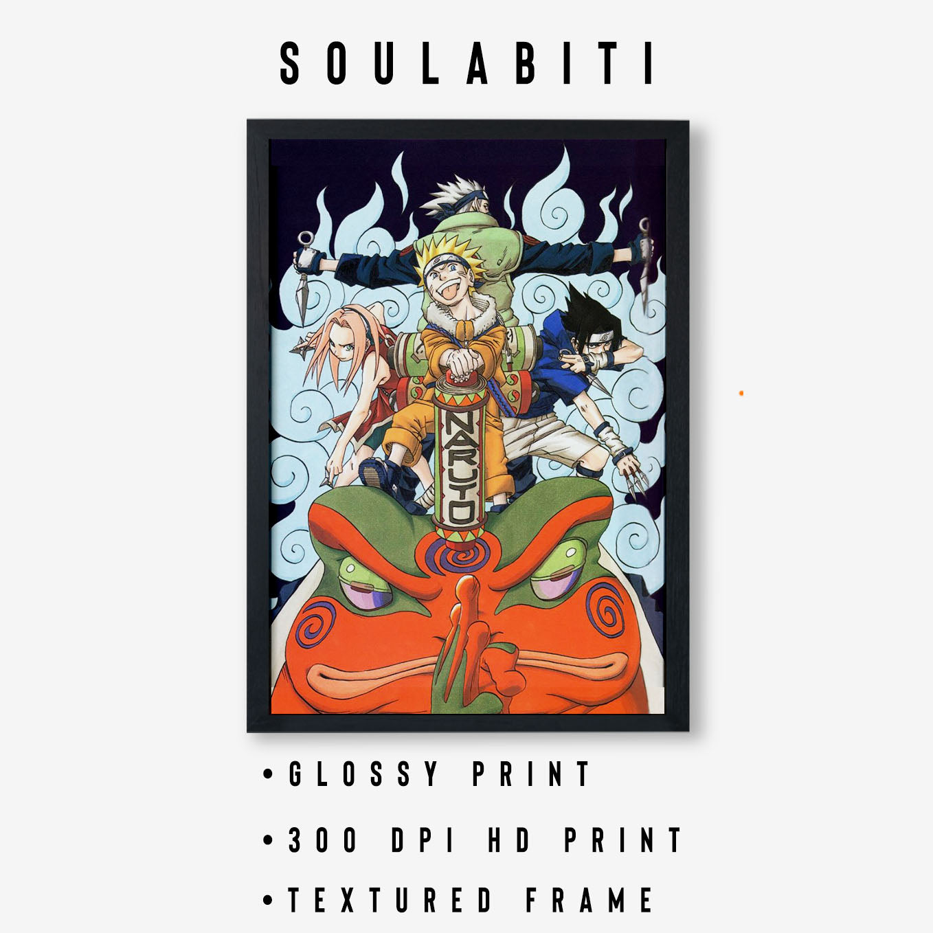 Naruto Team Poster framed 13x19-Inch - SoulAbiti