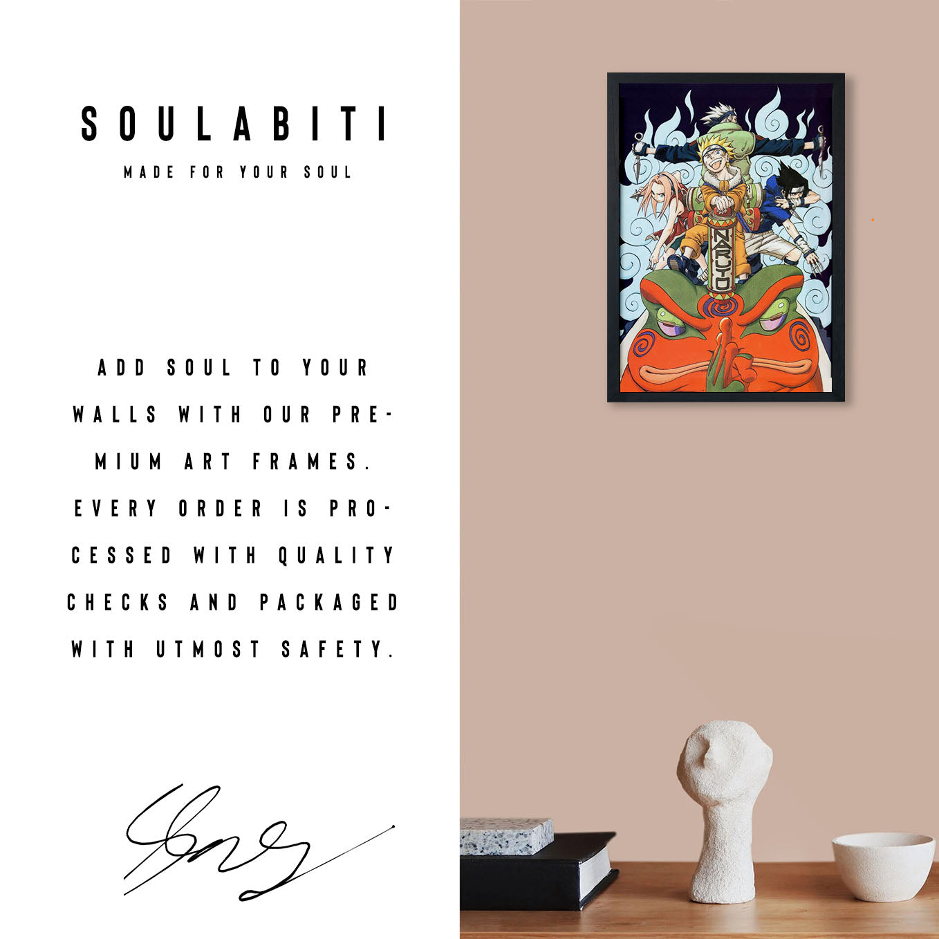Naruto Team Poster framed 13x19-Inch - SoulAbiti