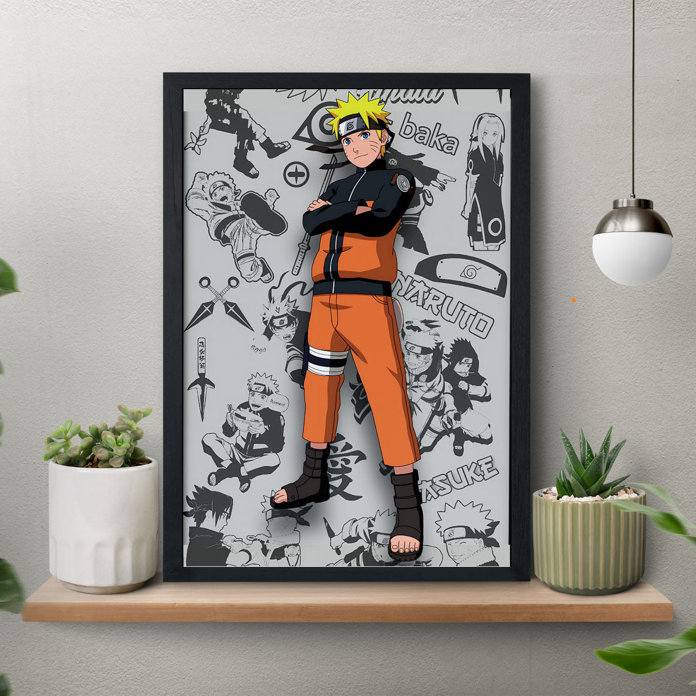 Naruto Uzumaki Poster framed 13x19-Inch - SoulAbiti