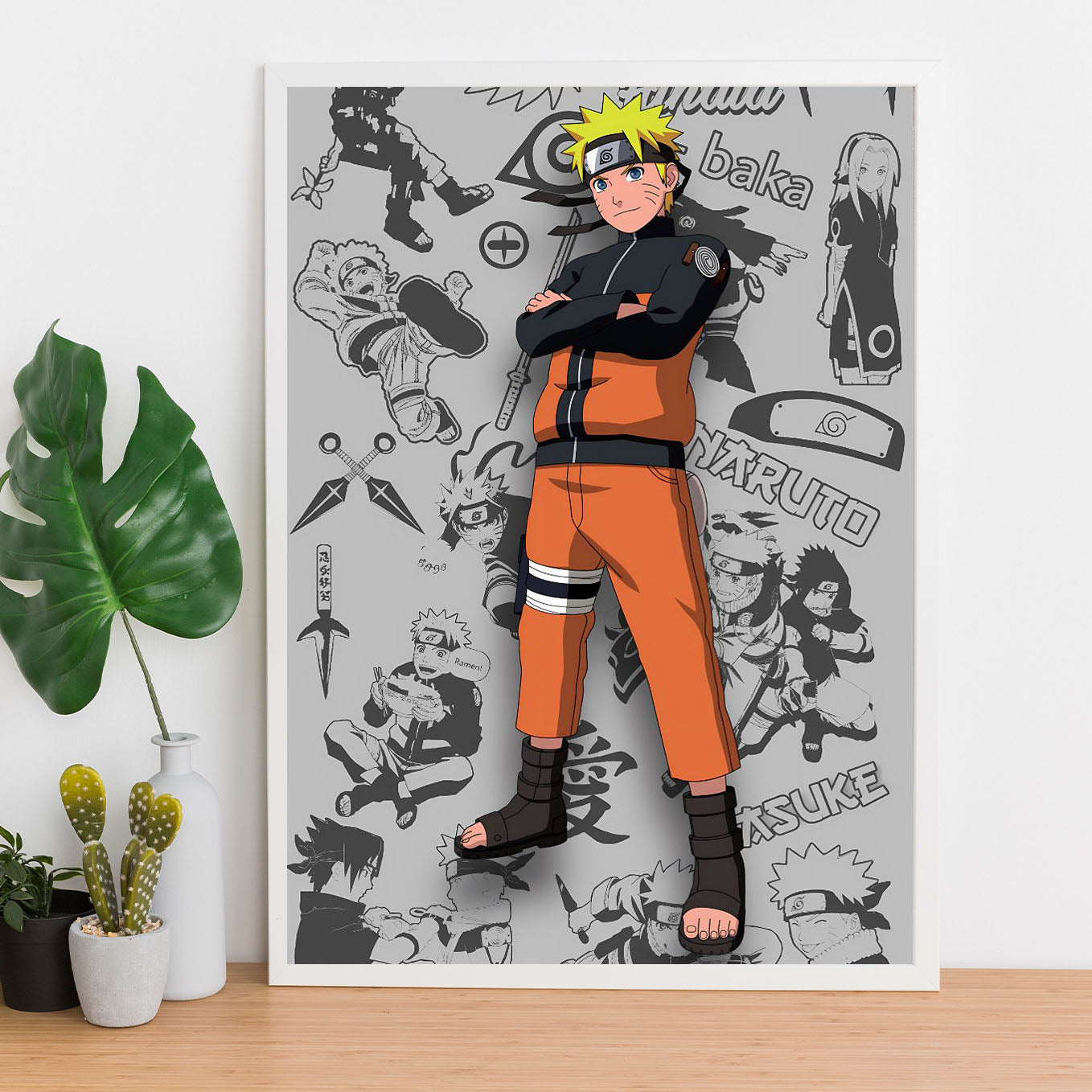 Naruto Uzumaki Poster framed 13x19-Inch - SoulAbiti