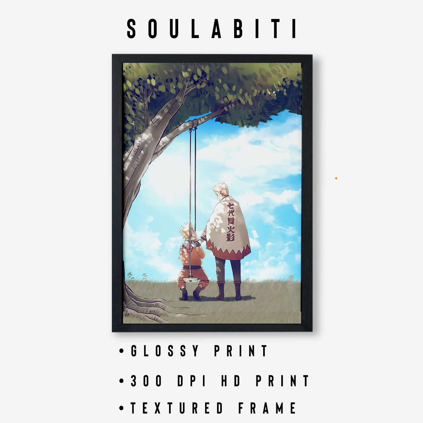 Naruto Uzumaki the 7th Hokage Poster framed 13x19-Inch - SoulAbiti