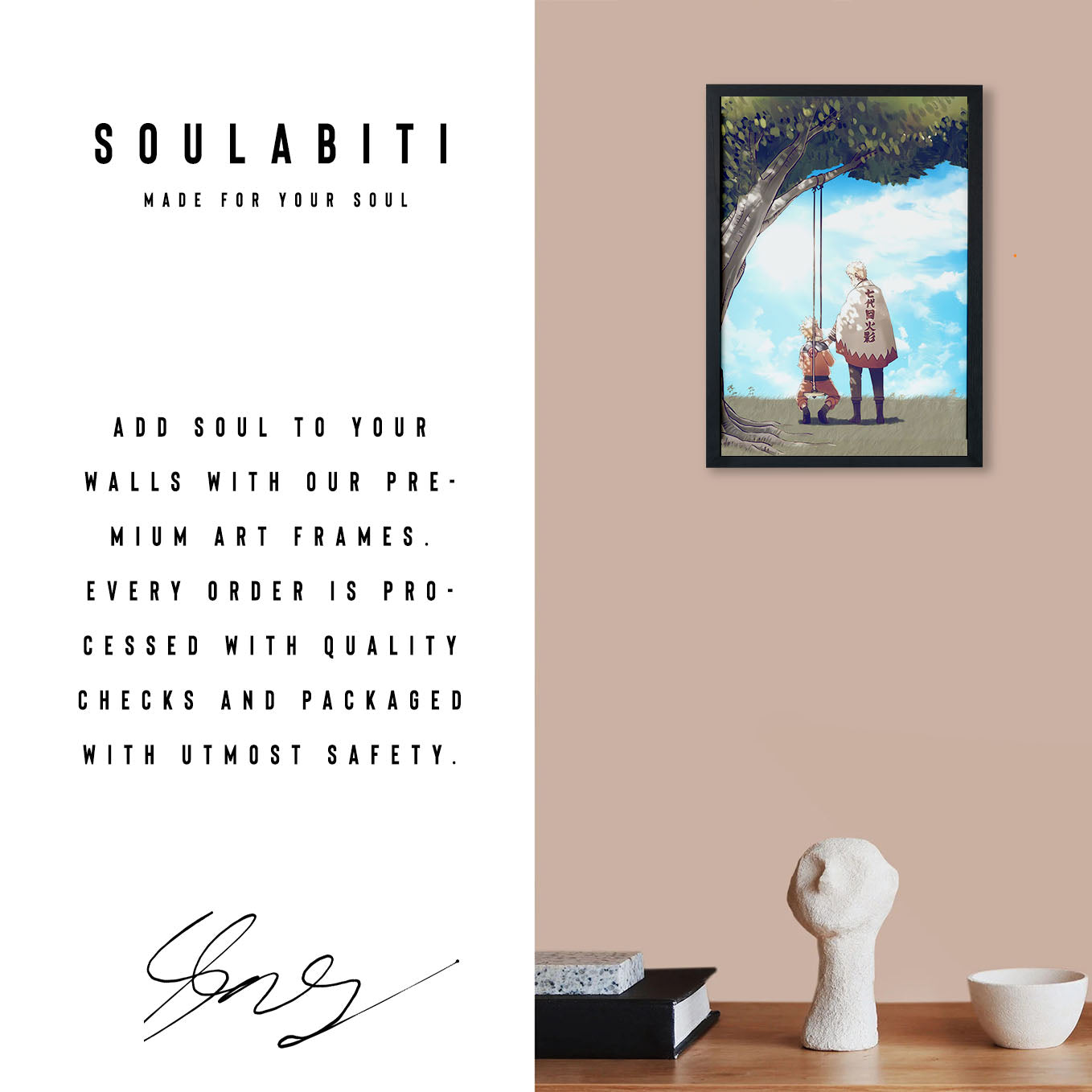 Naruto Uzumaki the 7th Hokage Poster framed 13x19-Inch - SoulAbiti